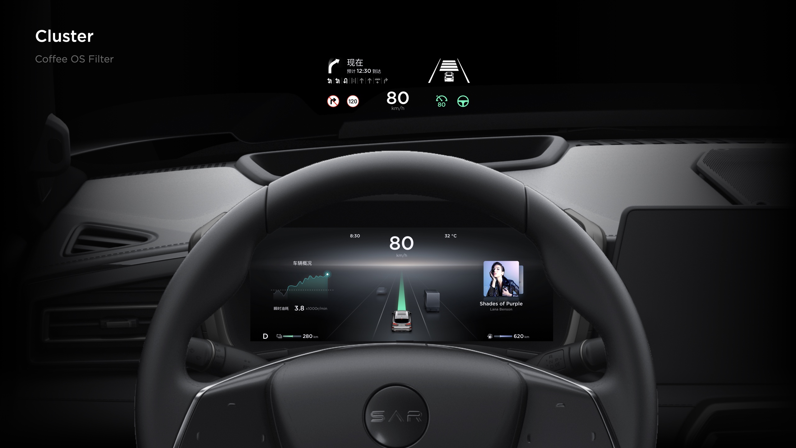 CUX 3.0 instrument cluster example