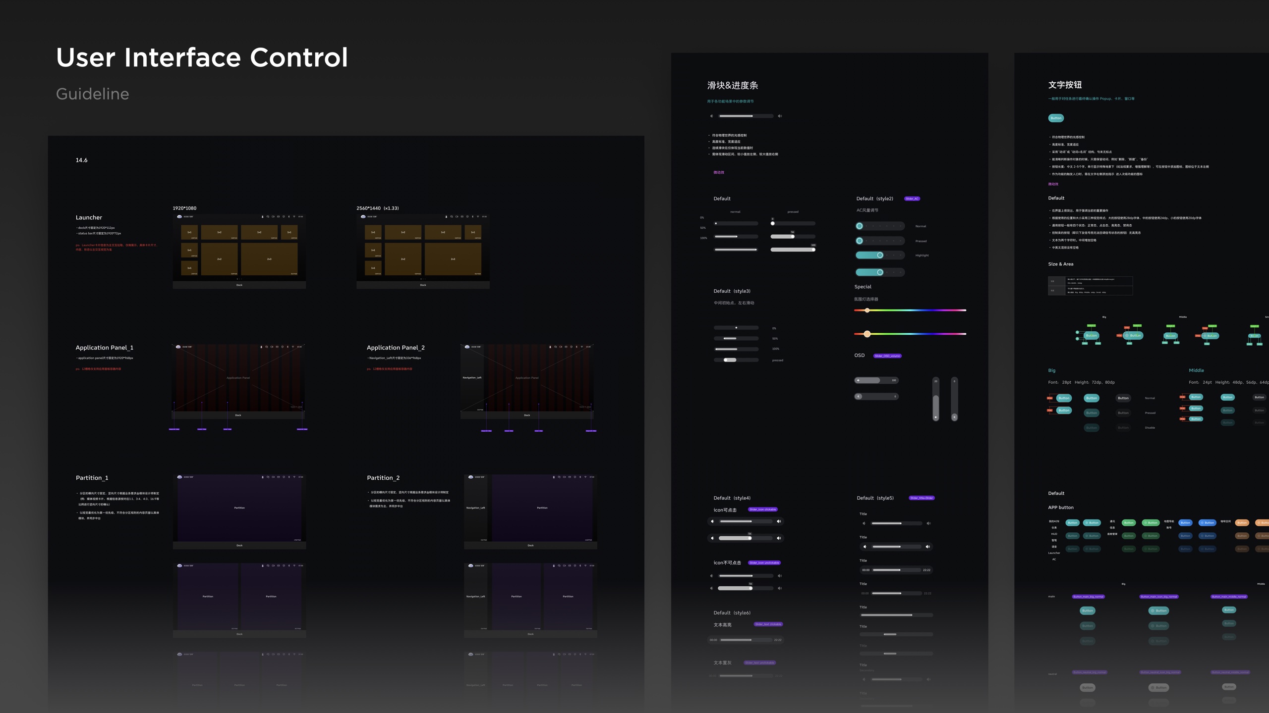 CUX 3.0 user interface control guideline