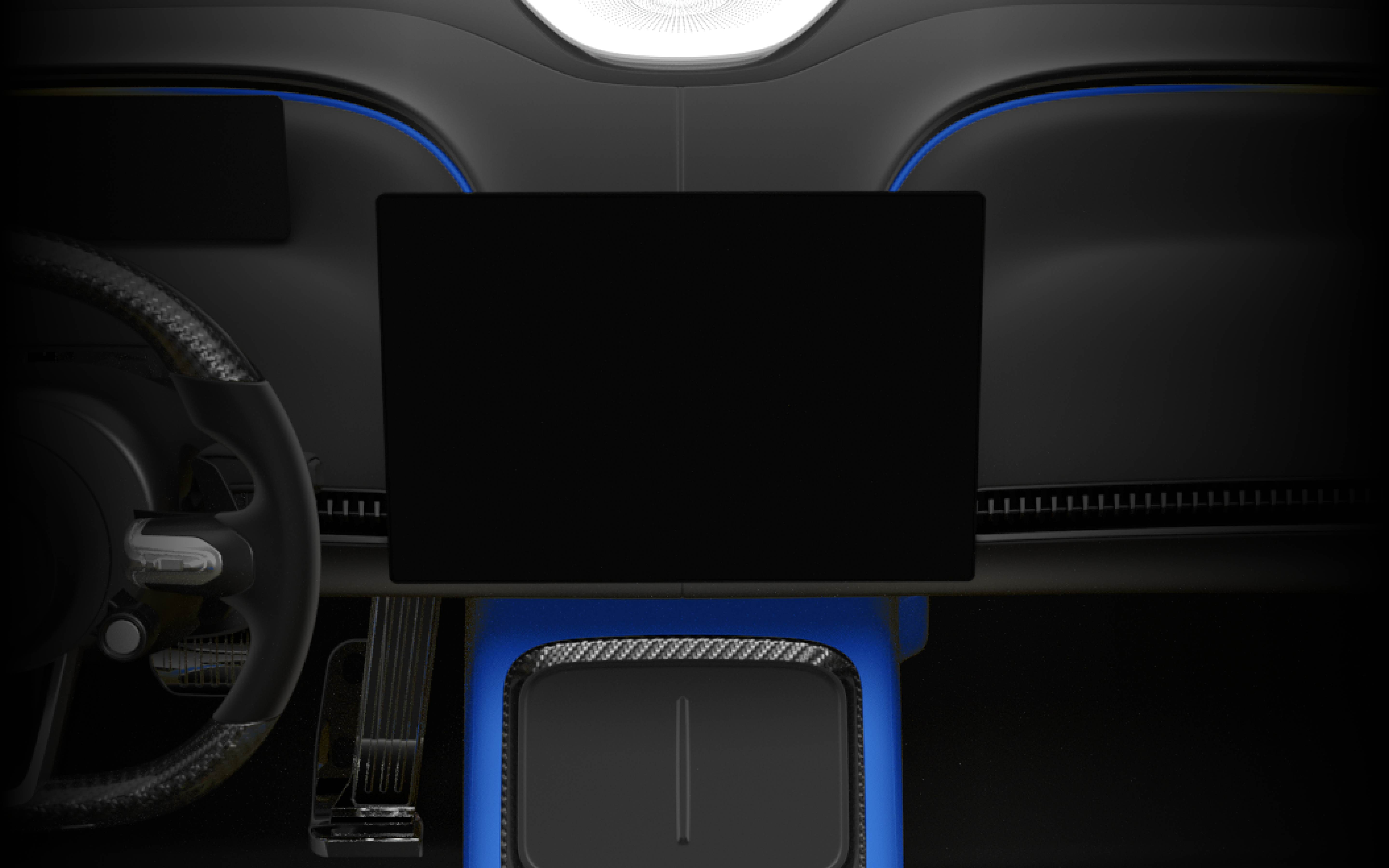 Nebula OS blue-accent Sport Plus cockpit