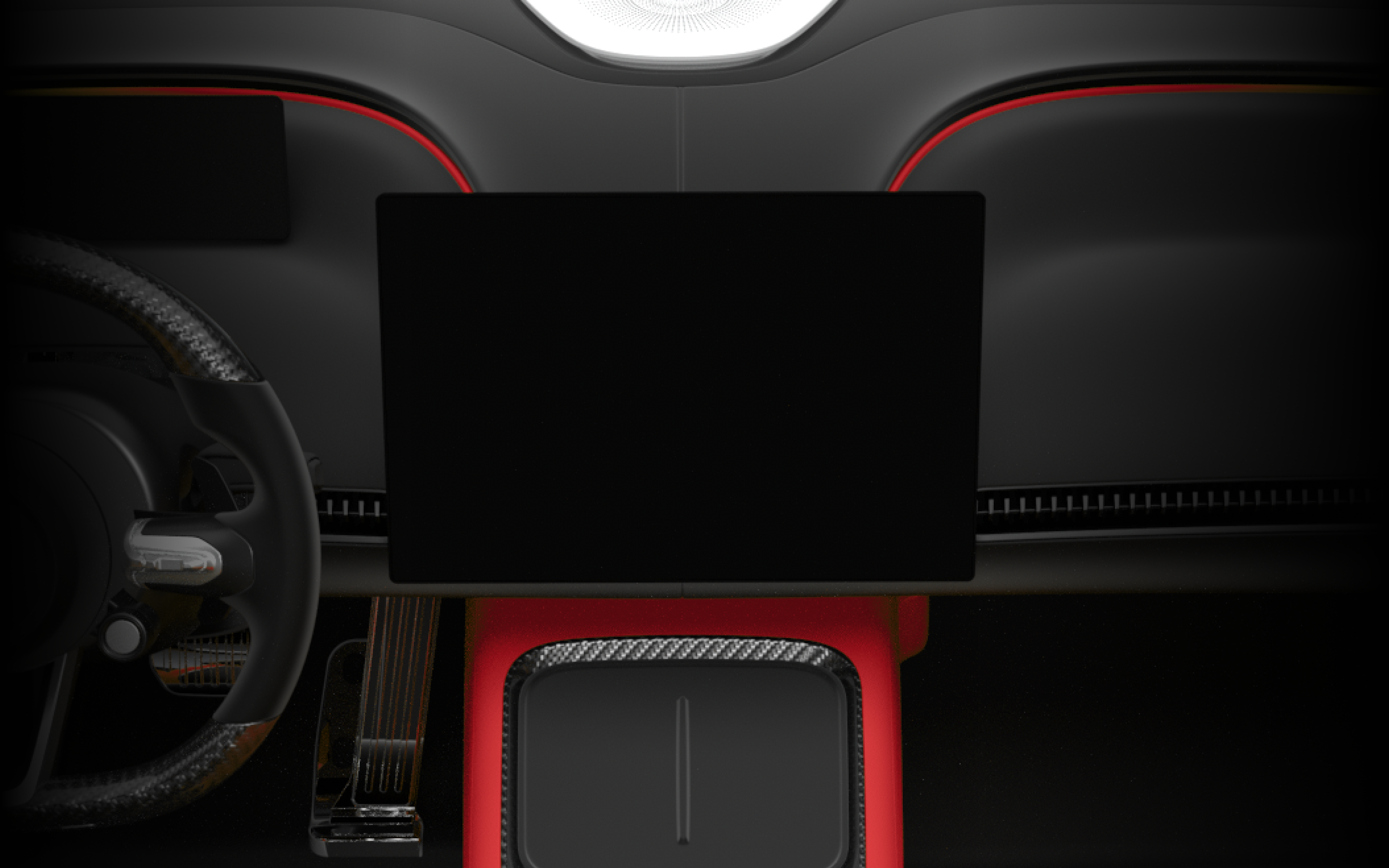 Nebula OS red-accent Sport Plus cockpit