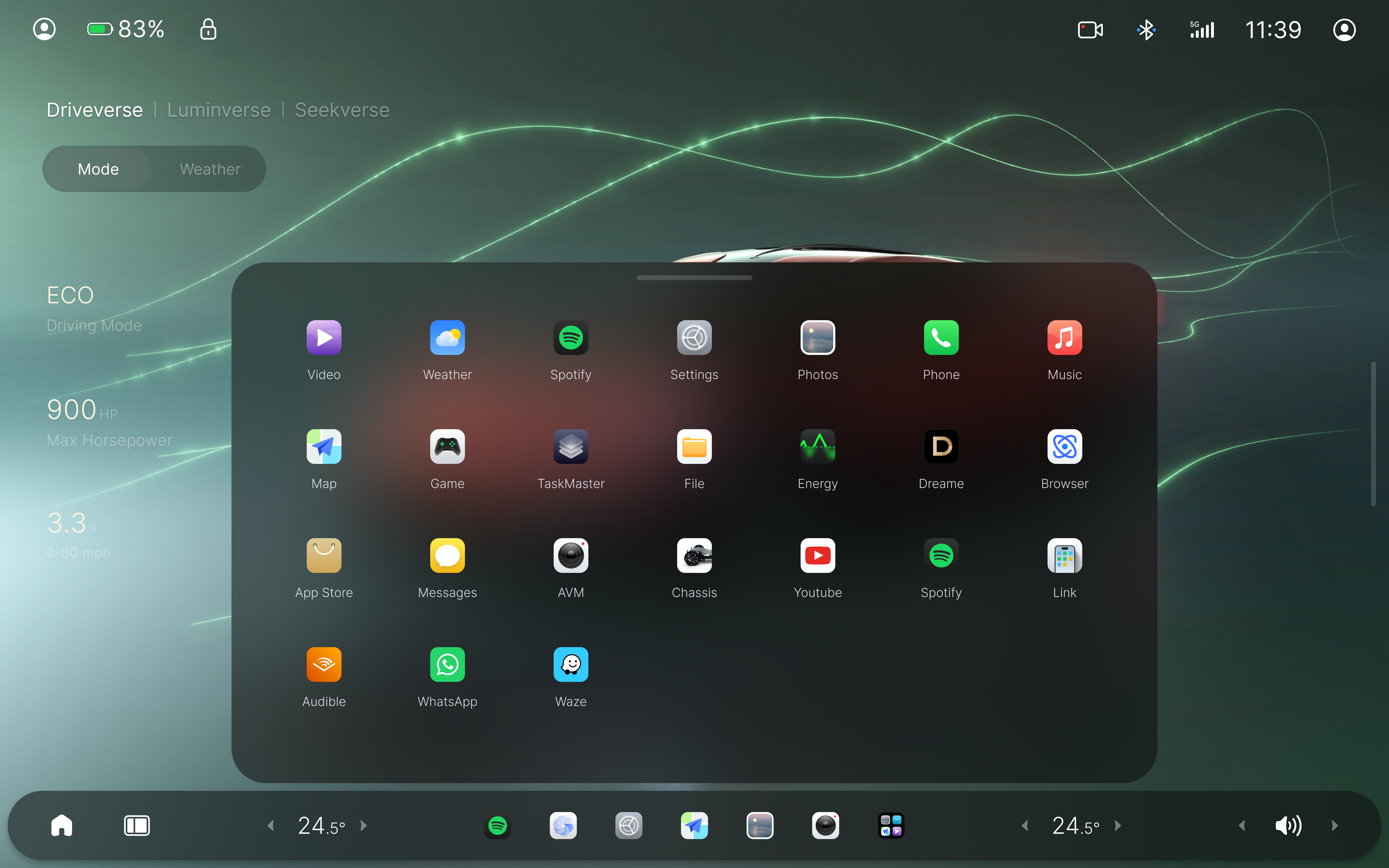 Nebula OS application list