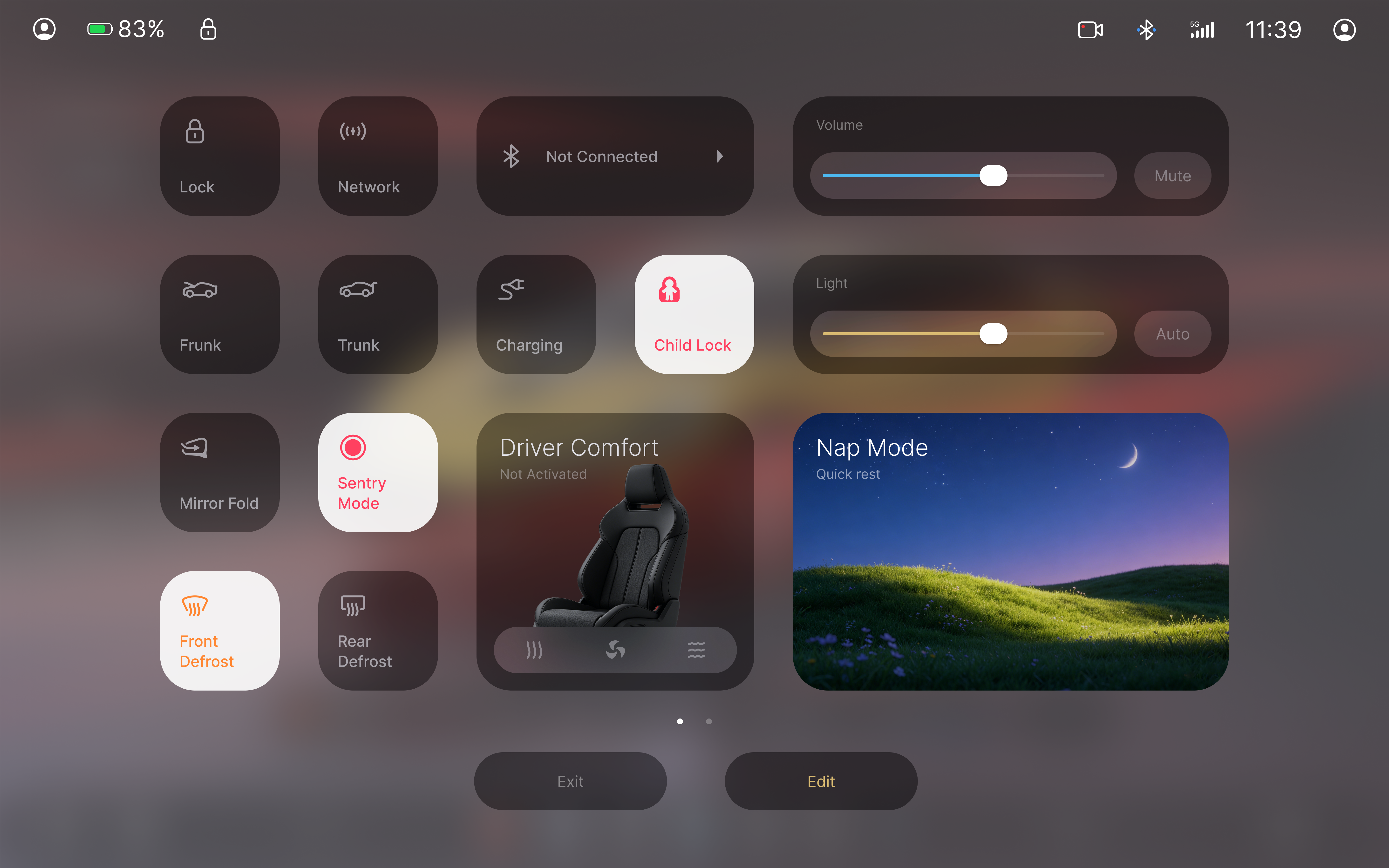 Nebula OS control center overview