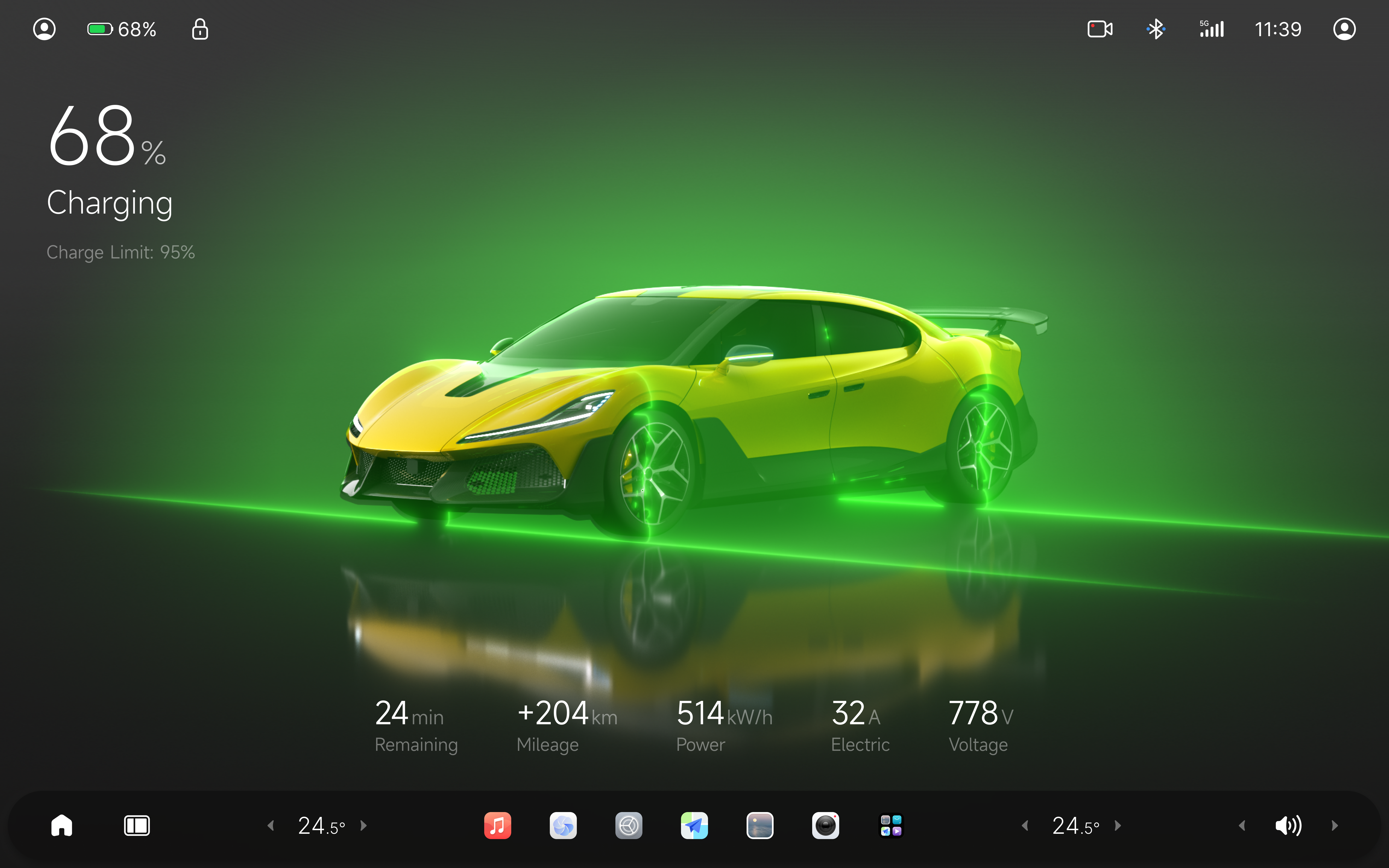 Nebula OS charging and energy status
