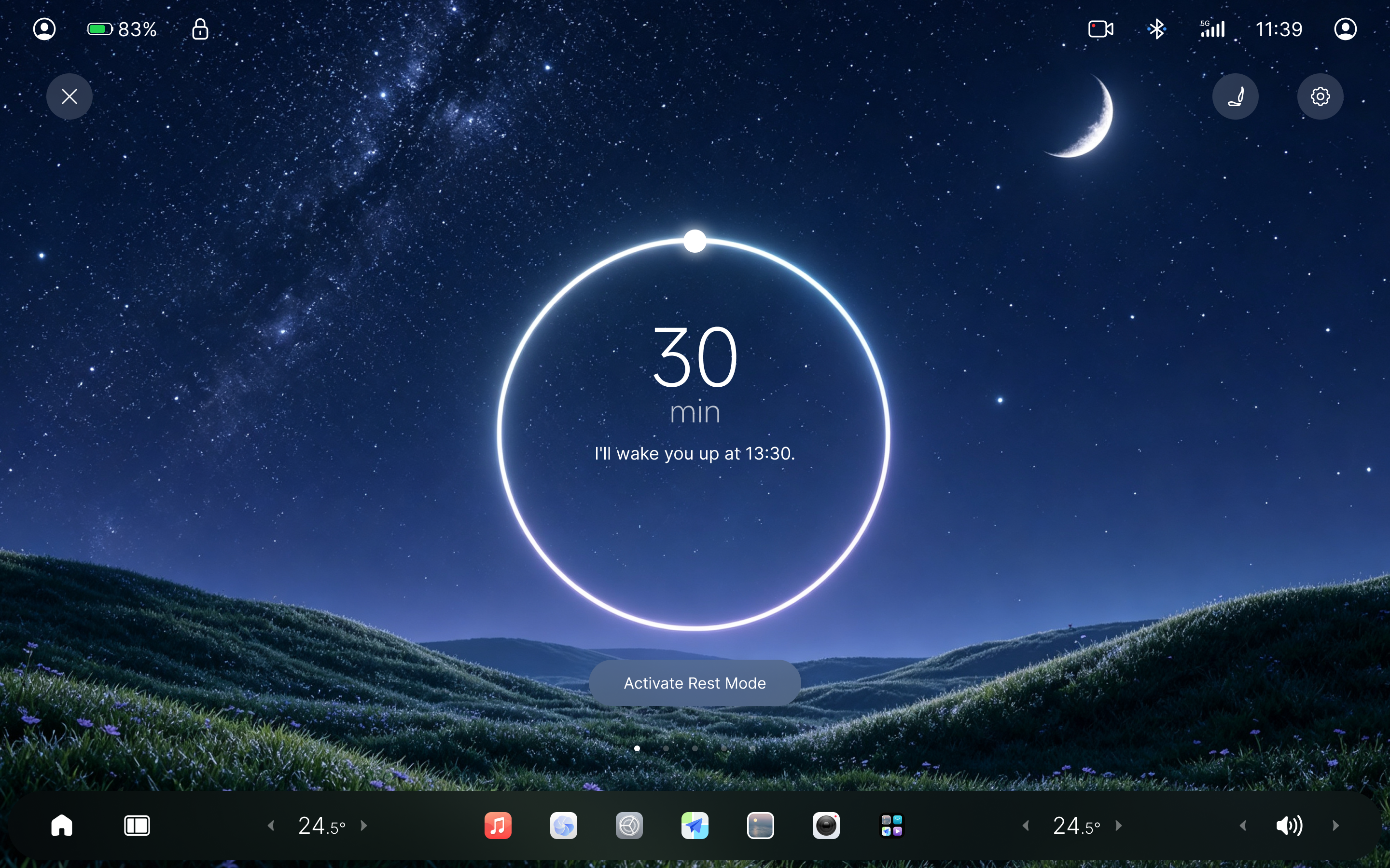 Nebula OS Nap Mode interface