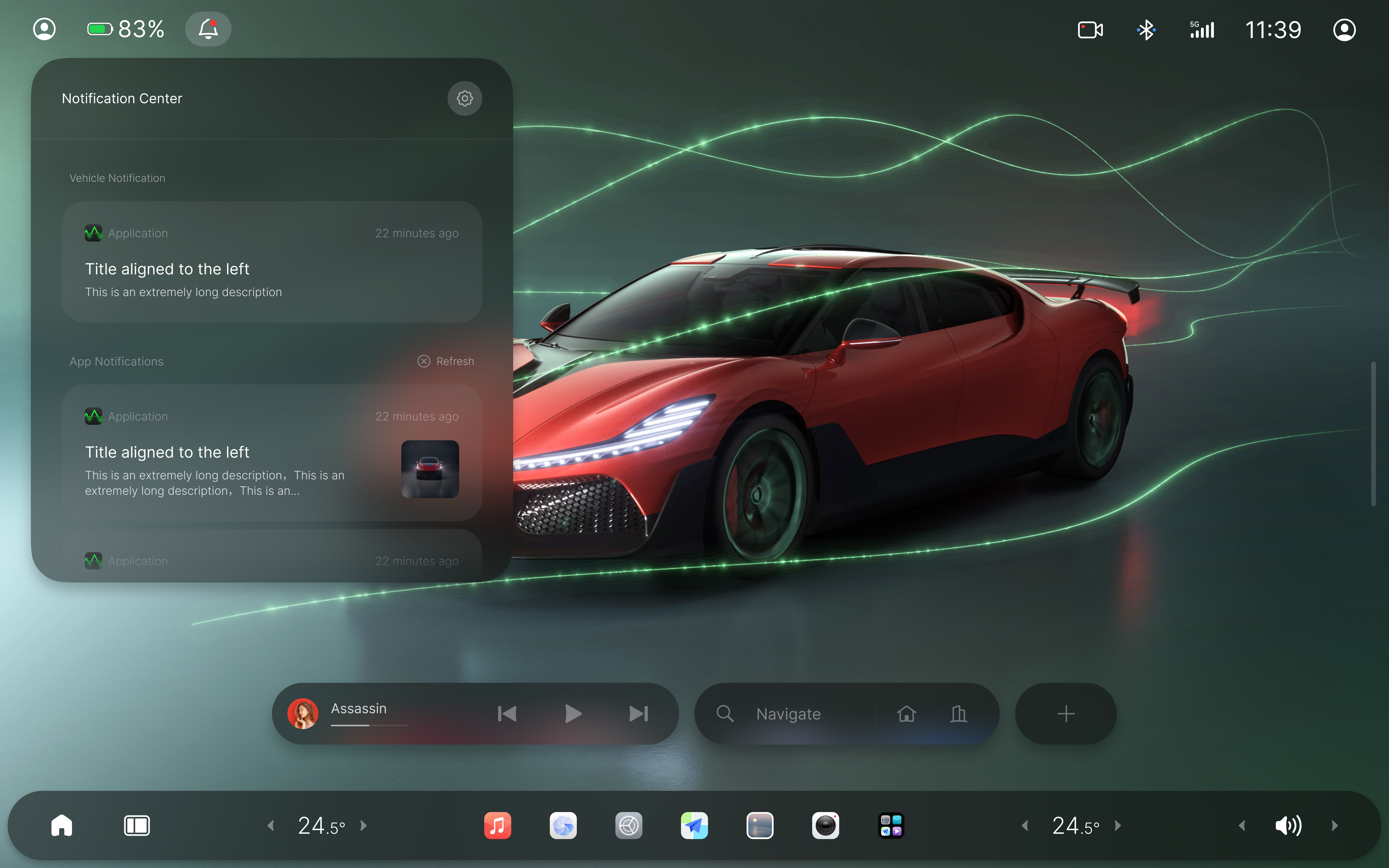 Nebula OS notification center